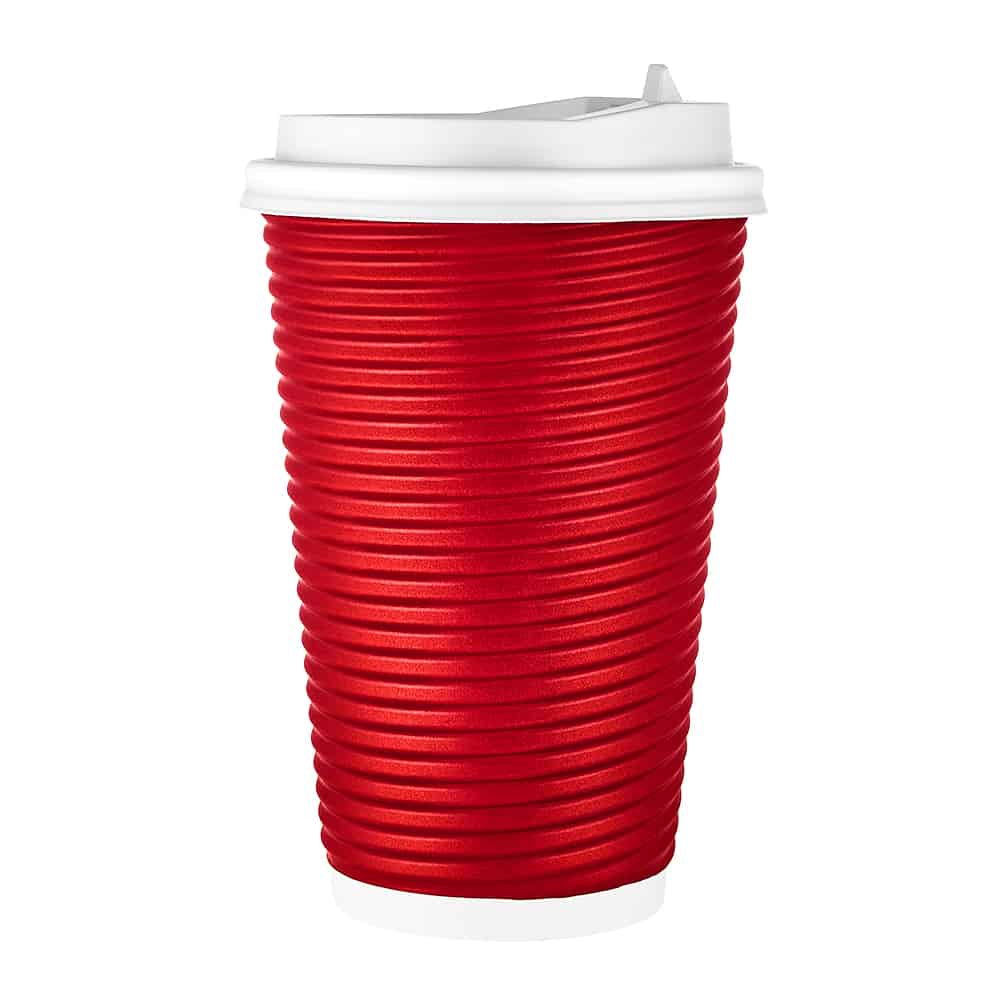 Premium Quality Paper Ripple Hot Cups<br/>Size Options: 12oz Hot Cup and 16oz Hot Cup - King Zak