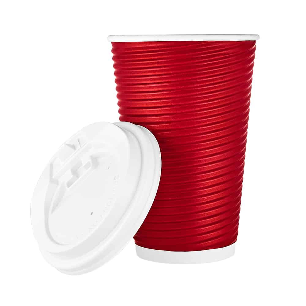 Premium Quality Paper Ripple Hot Cups<br/>Size Options: 12oz Hot Cup and 16oz Hot Cup - King Zak