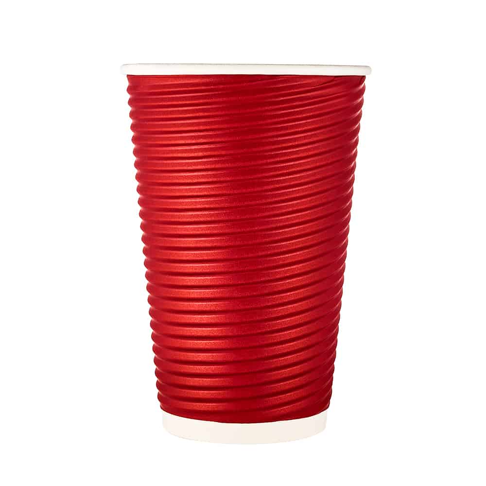 Premium Quality Paper Ripple Hot Cups<br/>Size Options: 12oz Hot Cup and 16oz Hot Cup - King Zak