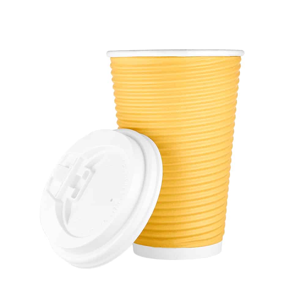 Premium Quality Paper Ripple Hot Cups<br/>Size Options: 12oz Hot Cup and 16oz Hot Cup - King Zak