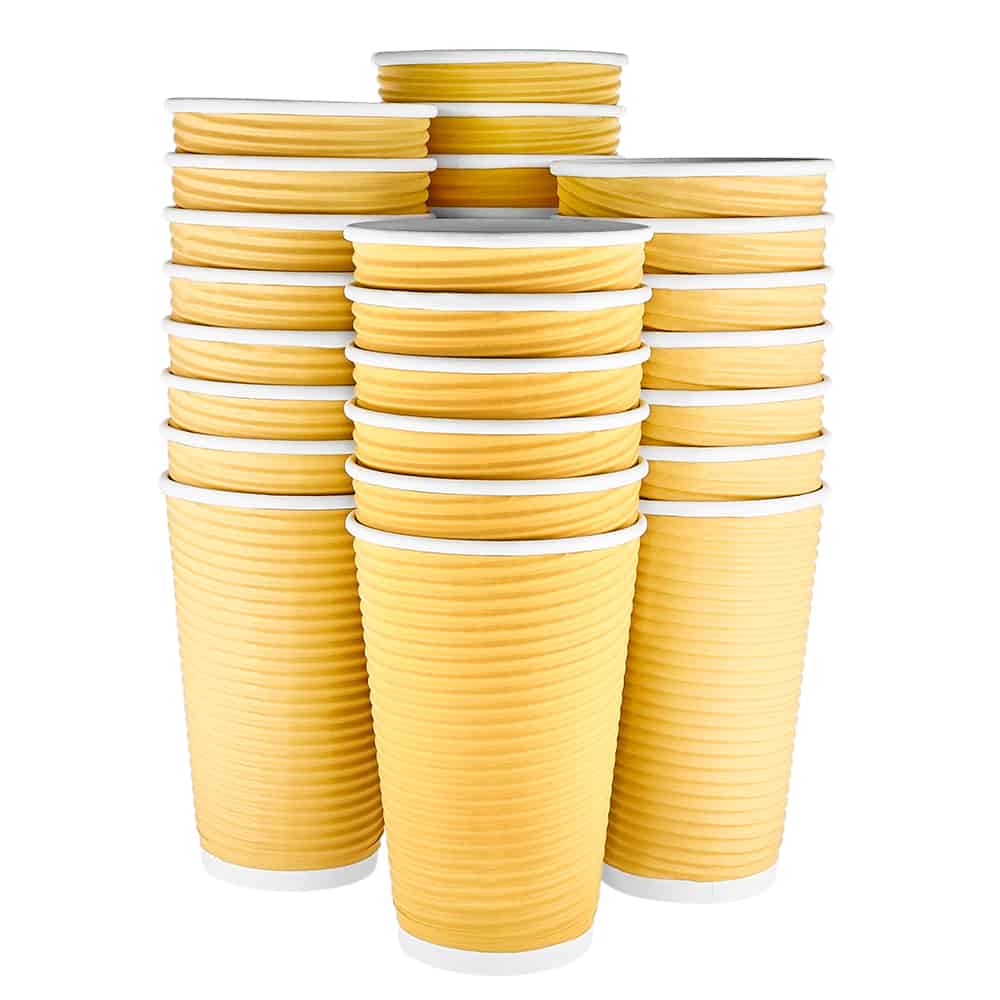 Premium Quality Paper Ripple Hot Cups<br/>Size Options: 12oz Hot Cup and 16oz Hot Cup - King Zak