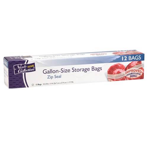 Premium Heavy Weight Plastic Zip Seal Storage Bags: 1 Gallon Storage Bag