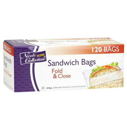 Premium Heavy Weight Plastic Fold And Close Storage Bags: 6.5inchx6inch Storage Bag