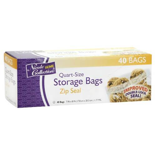 Premium Heavy Weight Plastic Zip Seal Storage Bags<br/>Size Options: 1qt Storage Bag - King Zak