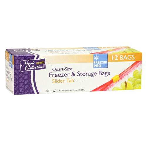 Premium Heavy Weight Plastic Slider Storage Bags: 1qt Storage Bag