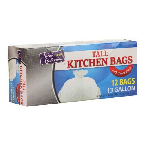 Premium Heavy Weight Plastic Trash Bags: 13 Gallon Trash Bags