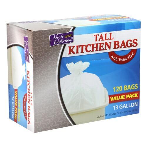 Premium Heavy Weight Plastic Trash Bags: 13 Gallon Trash Bags