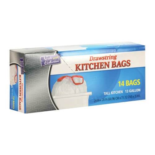 Premium Heavy Weight Plastic Trash Bags<br/>Size Options: 13 Gallon Trash Bags - King Zak