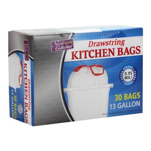 Premium Heavy Weight Plastic Trash Bags: 13 Gallon Trash Bags