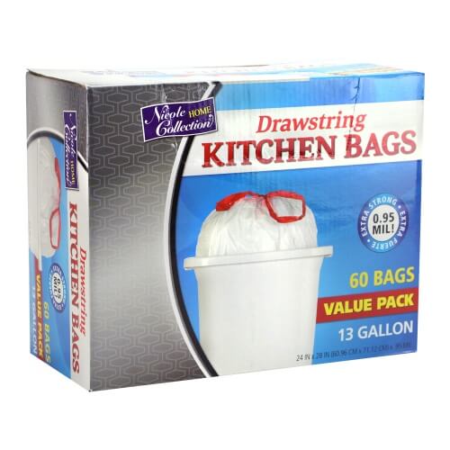 Premium Heavy Weight Plastic Trash Bags: 13 Gallon Trash Bags