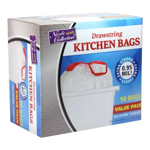 Premium Heavy Weight Plastic Trash Bags: 13 Gallon Trash Bags