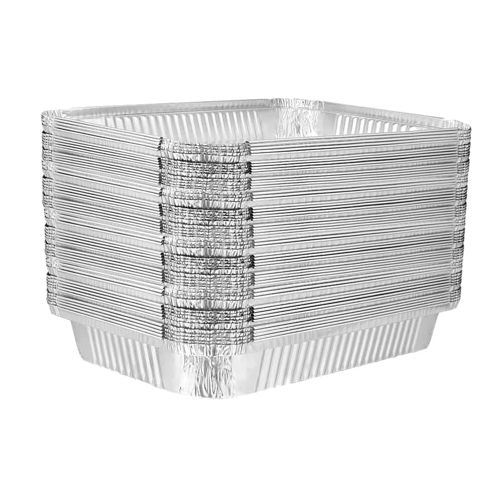 Heavy Duty Aluminum Foil Oblong Pan with Board Lid 12.5" L X 8.5W" X 2" D