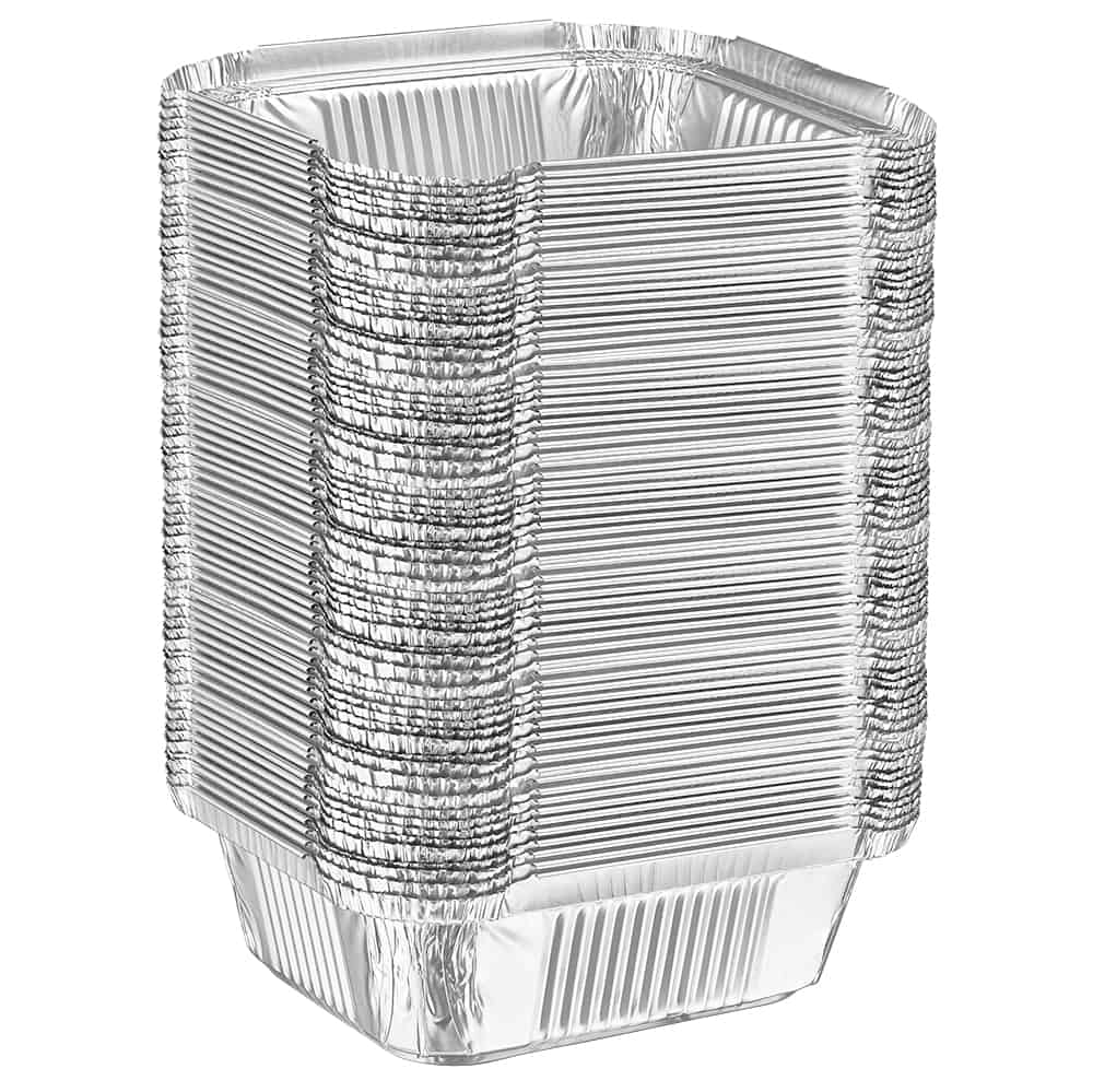 Heavy Duty Aluminum Foil 2.25lb Oblong Pan Stack