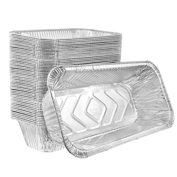 Heavy Duty Aluminum Foil 5lb Loaf Pan Stack