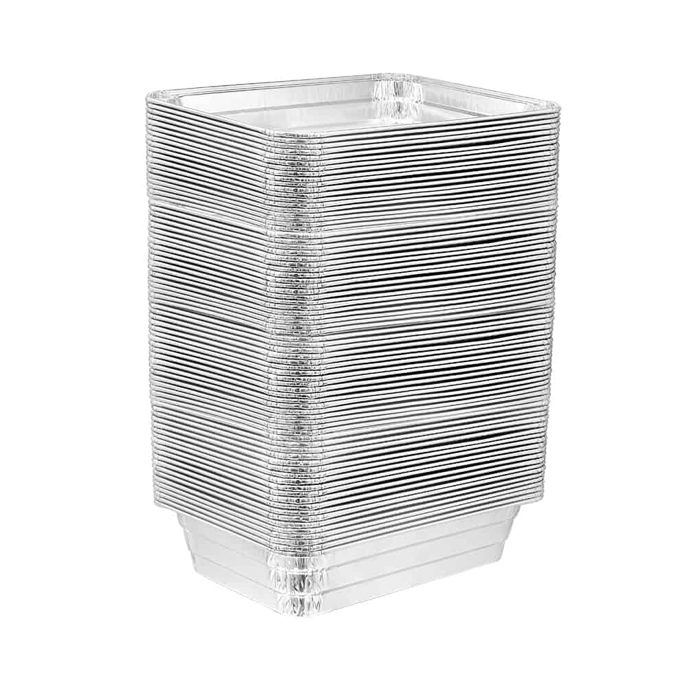 Heavy Duty Aluminum Foil 2.25lb Oblong Pan Stack