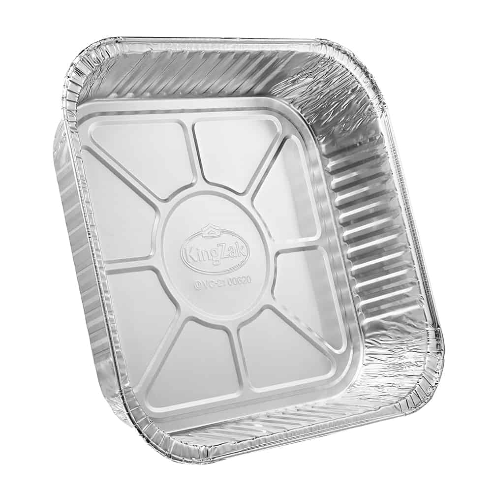 Heavy Duty Aluminum Foil Square Pan 8.5" L X 8.5" W X 1.87" D