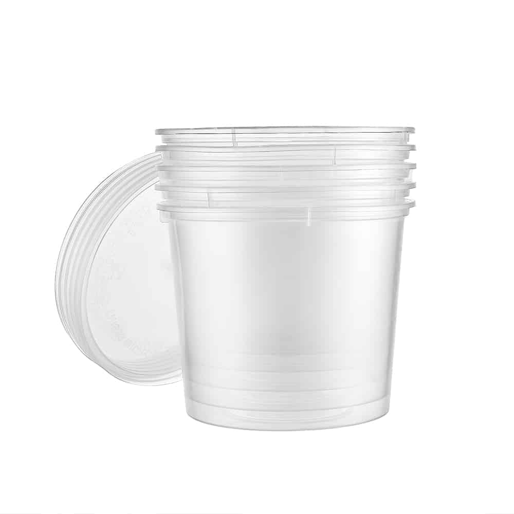 Premium Plastic Microwaveable, Stackable 25oz Deli Containers with Airtight Lids - King Zak