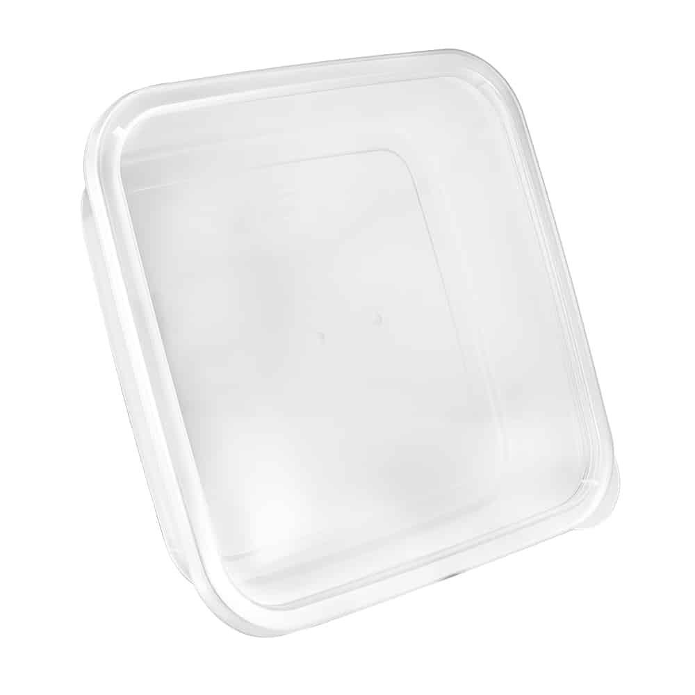 Premium Heavy Duty Plastic, Square, Microwaveable, Stackable 80oz Lunch/Dinner Containers with Airtight Lids - King Zak