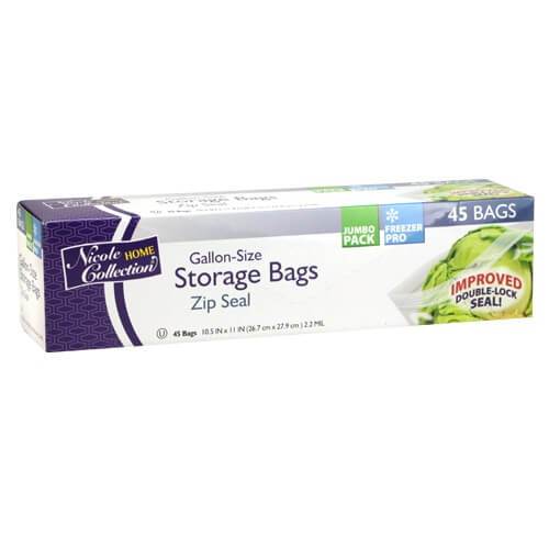 Premium Heavy Weight Plastic Zip Seal Storage Bags<br/>Size Options: 1qt Storage Bag - King Zak