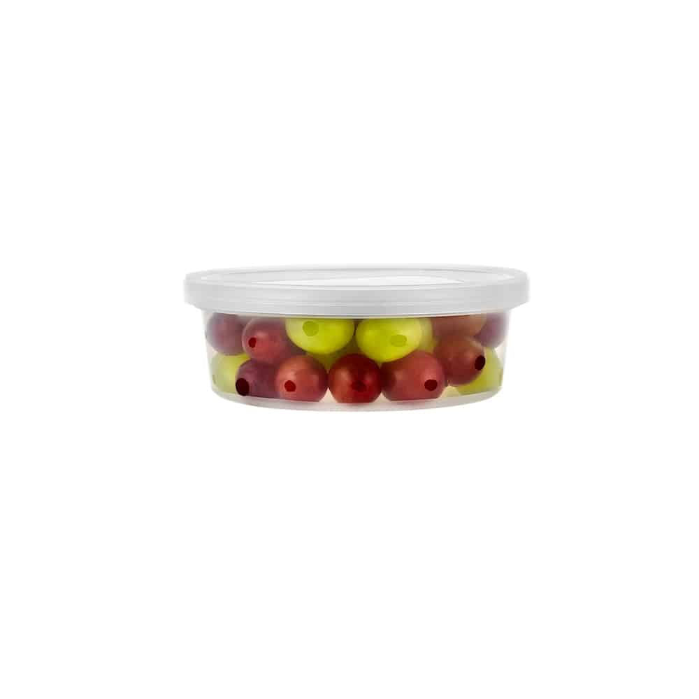 Premium Heavy Duty Plastic Microwaveable, Stackable 8oz Deli Containers with Airtight Lid - King Zak