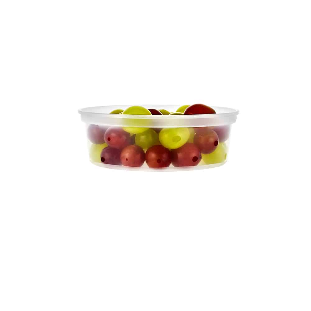 Premium Heavy Duty Plastic Microwaveable, Stackable 8oz Deli Containers with Airtight Lid - King Zak