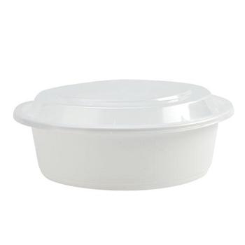 Premium Heavy Plastic Microwaveable, Stackable 9" 48oz Lunch/Dinner Containers with Airtight Lid - King Zak