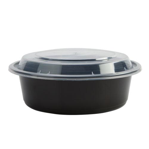 Premium Heavy Plastic Microwaveable, Stackable 9" 48oz Lunch/Dinner Containers with Airtight Lid - King Zak