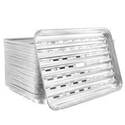 Heavy Duty Aluminum Foil BBQ Grill Pan 13.45" L X 9.25" W X 2.375" D [72 Count]