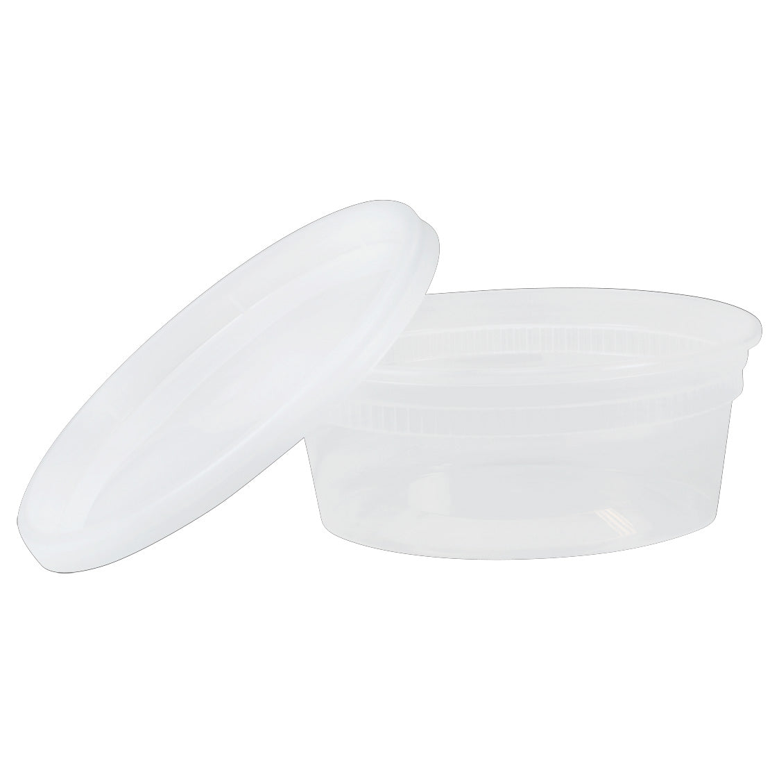 8 oz Plastic Deli Container with Lid – Leak-Resistant, Clear Food Storage Cup for Takeout, Prep & Leftovers