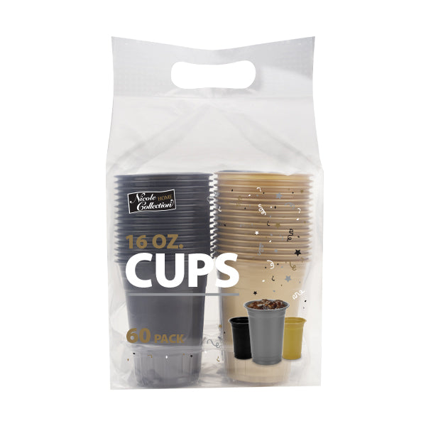 16oz PET Plastic Cups - Disposable Cups for Parties & Events
