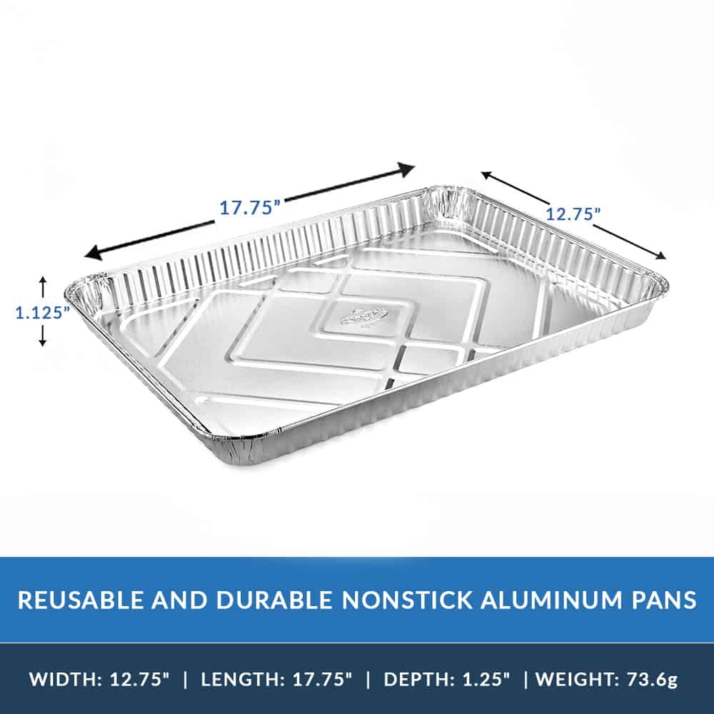 Heavy Duty Aluminum Half Size Cookie Sheet 17.75" L X 12.75" W X 1.25" D