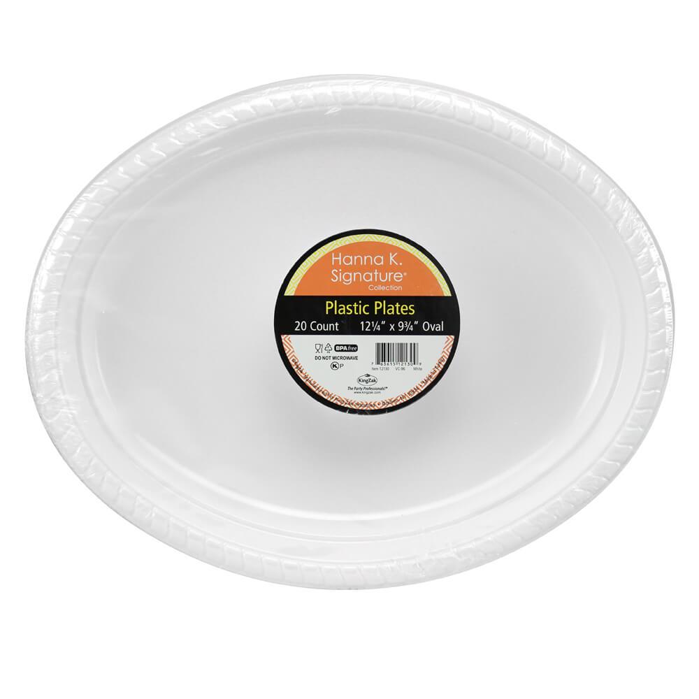 Premium Heavy Weight Plastic Oval Servingware