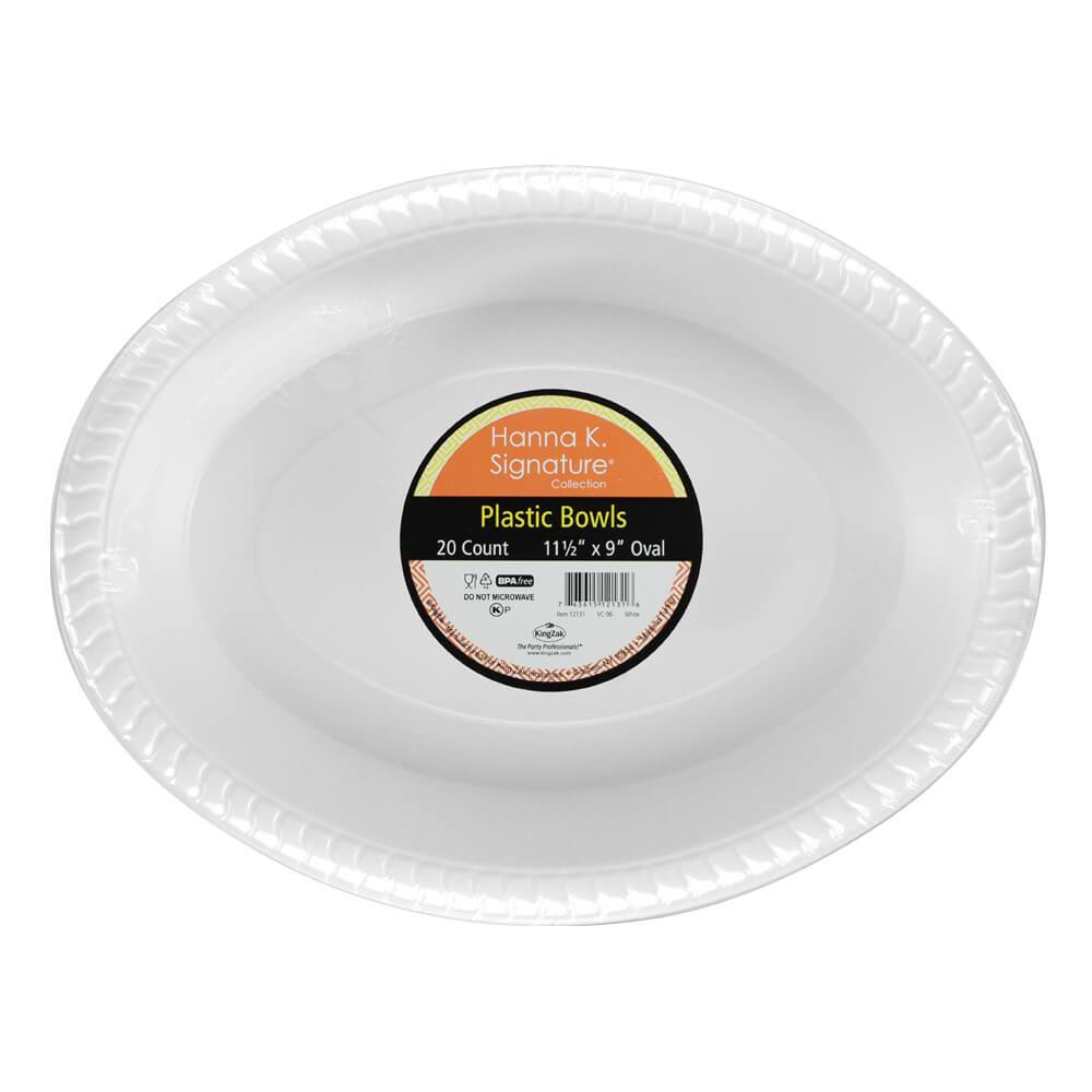 Premium Heavy Weight Plastic Oval Servingware