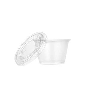 Premium Plastic Portion Cup w/Lid - King Zak