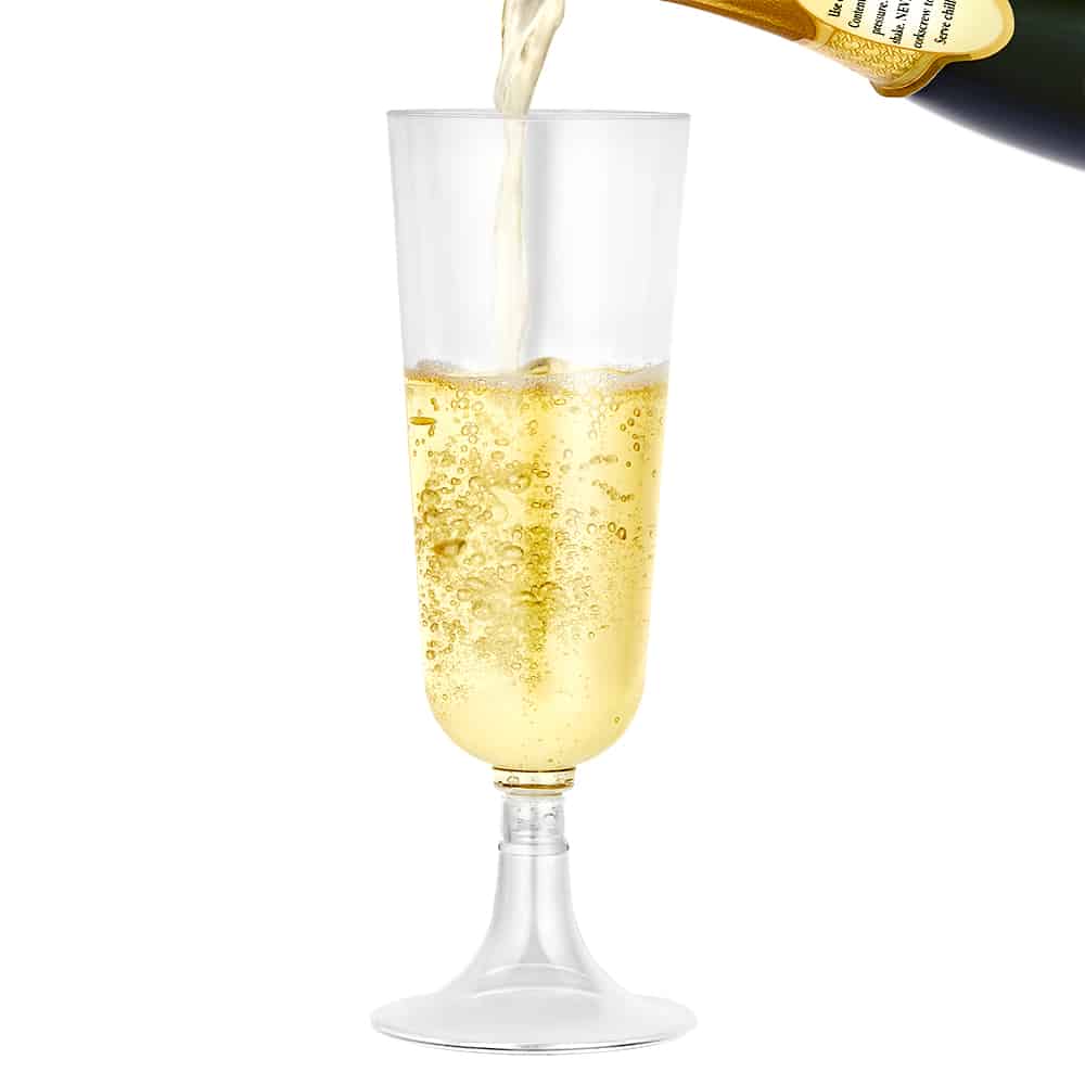 Clear Deluxe Plastic 5oz Champagne Flute - King Zak