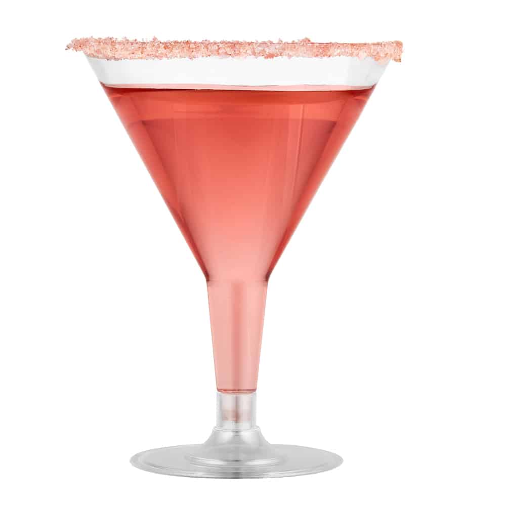 Clear Deluxe Plastic 7oz Martini Cup with Cocktail