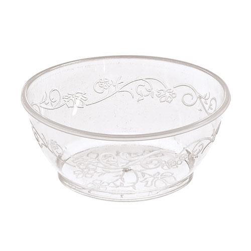 6oz Bowl / D'Vine Clear Deluxe Plastic 6oz Round Dessert Bowl