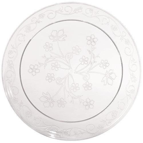 D'Vine Clear Deluxe Plastic Round Dinnerware