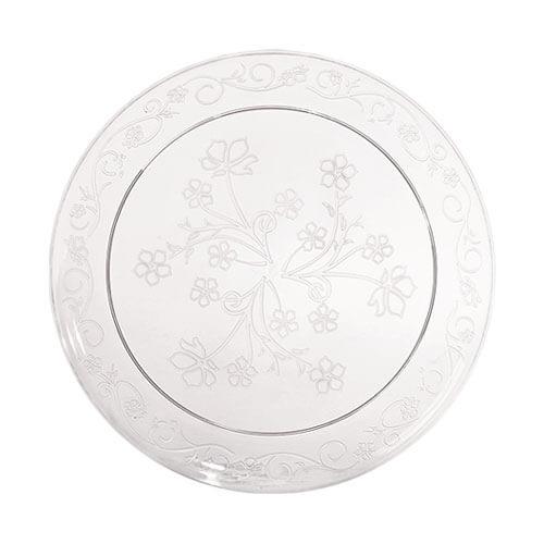 D'Vine Clear Deluxe Plastic Round Dinnerware