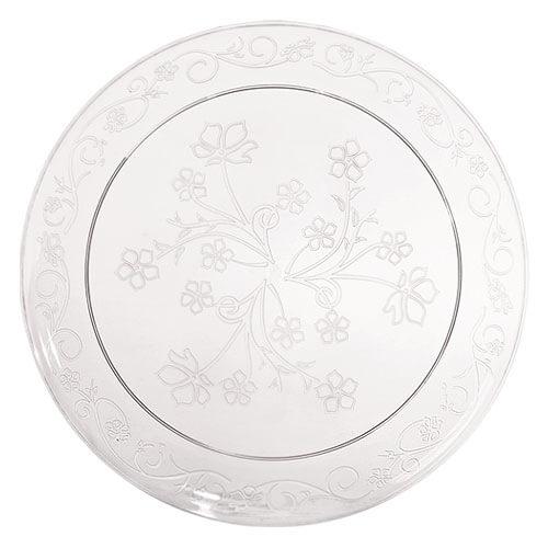 D'Vine Clear Deluxe Plastic Round Dinnerware