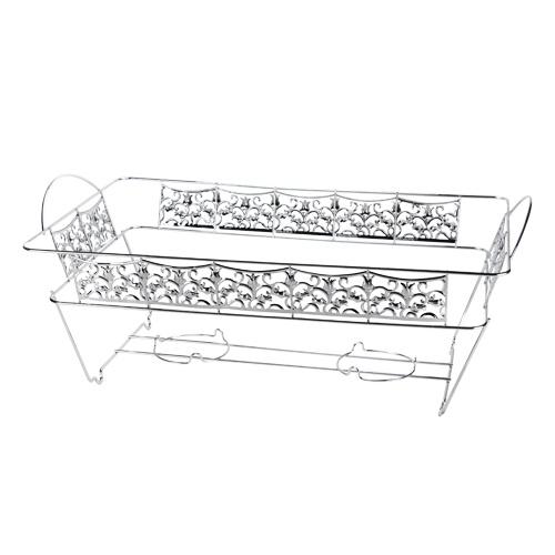 Aluminum Decorative Chafing Rack W/ Fuel Holders