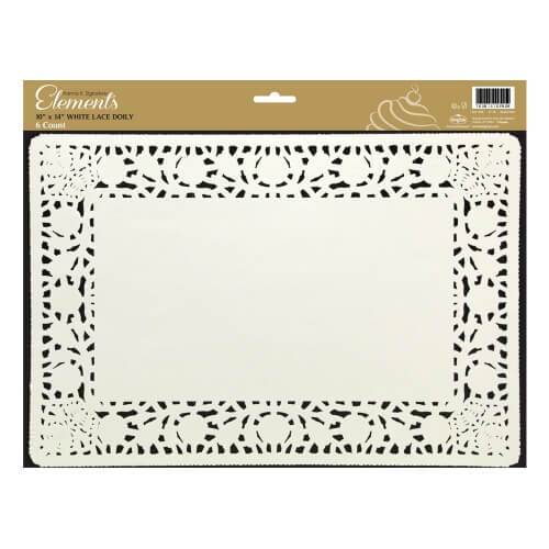 10inchx14inch Doily / White