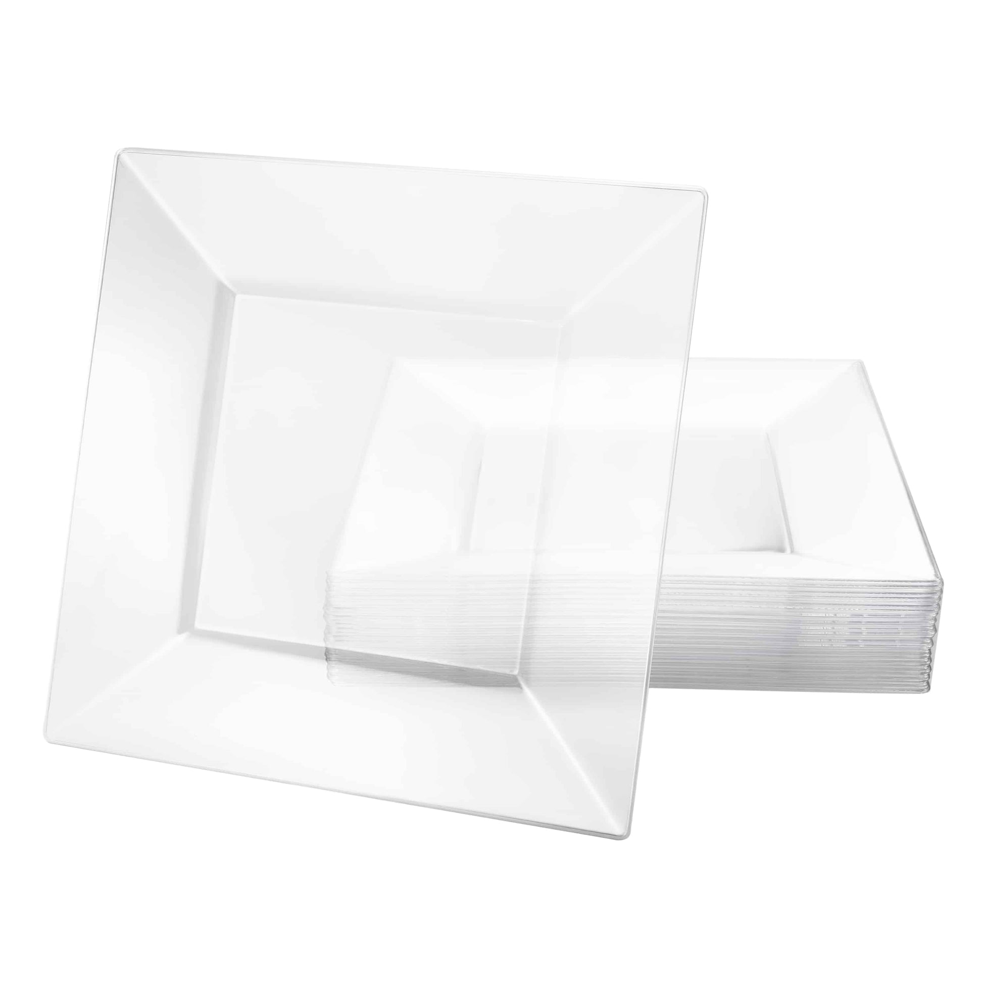 Squares Pearl Premium Plastic Square Dinnerware