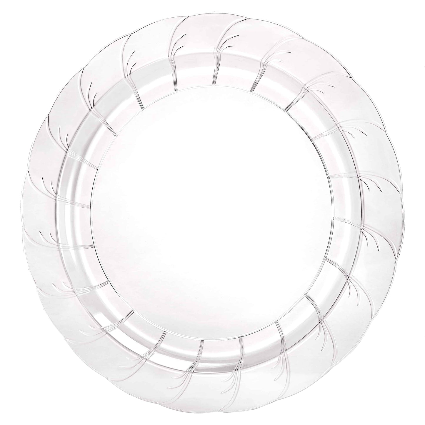 Elegance Premium Clear Plastic Round Dinner Plate