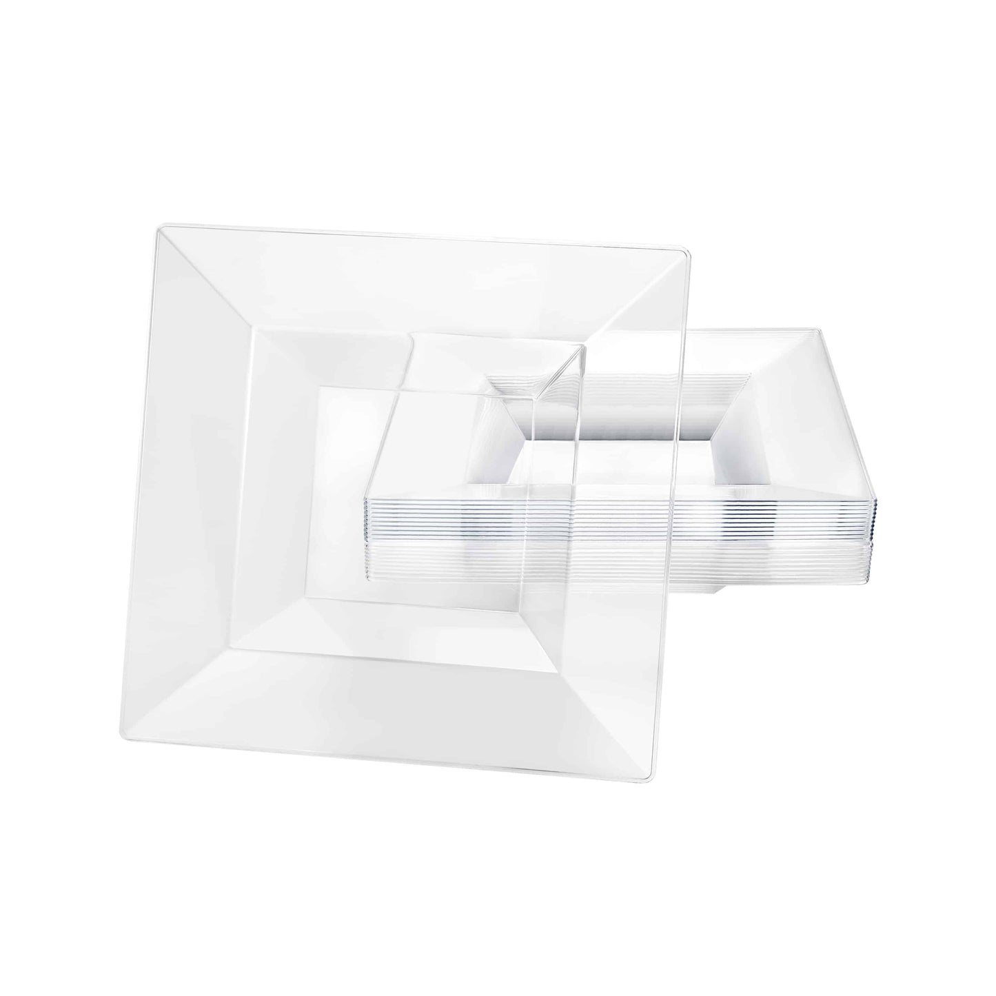 Squares Pearl Premium Plastic Square Dinnerware - King Zak