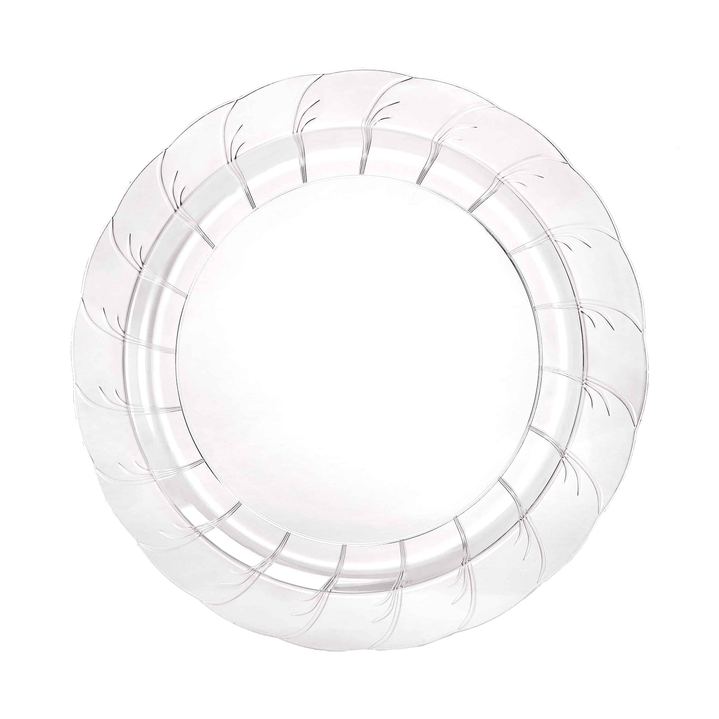 Elegance Premium Clear Plastic Round Dinner Plate