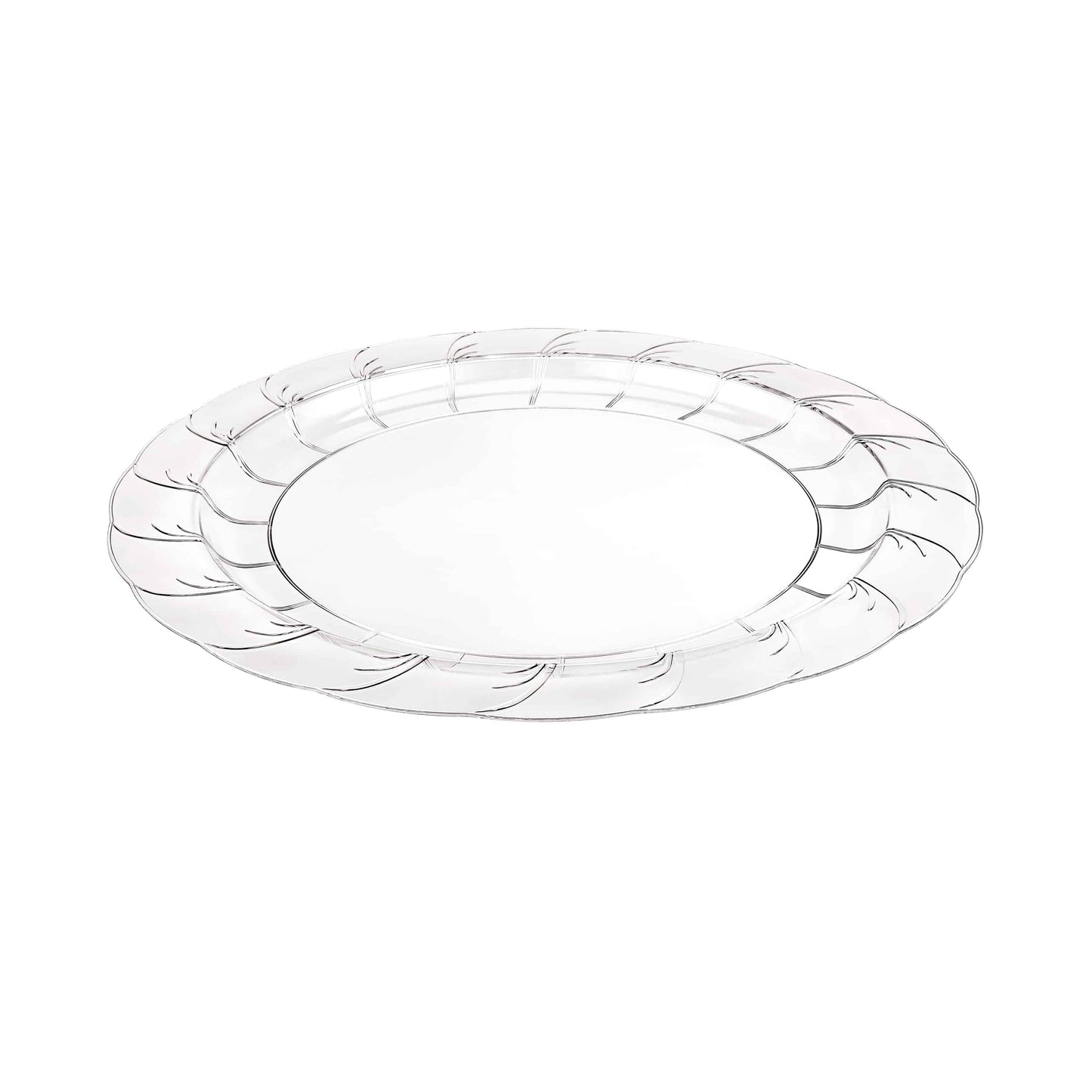 Elegance Premium Clear Plastic Round Dinner Plates