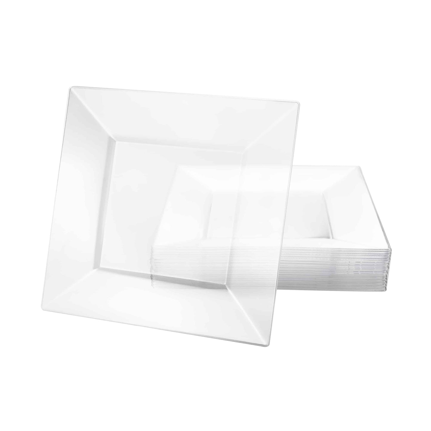 Squares Pearl Premium Plastic Square Dinnerware - King Zak