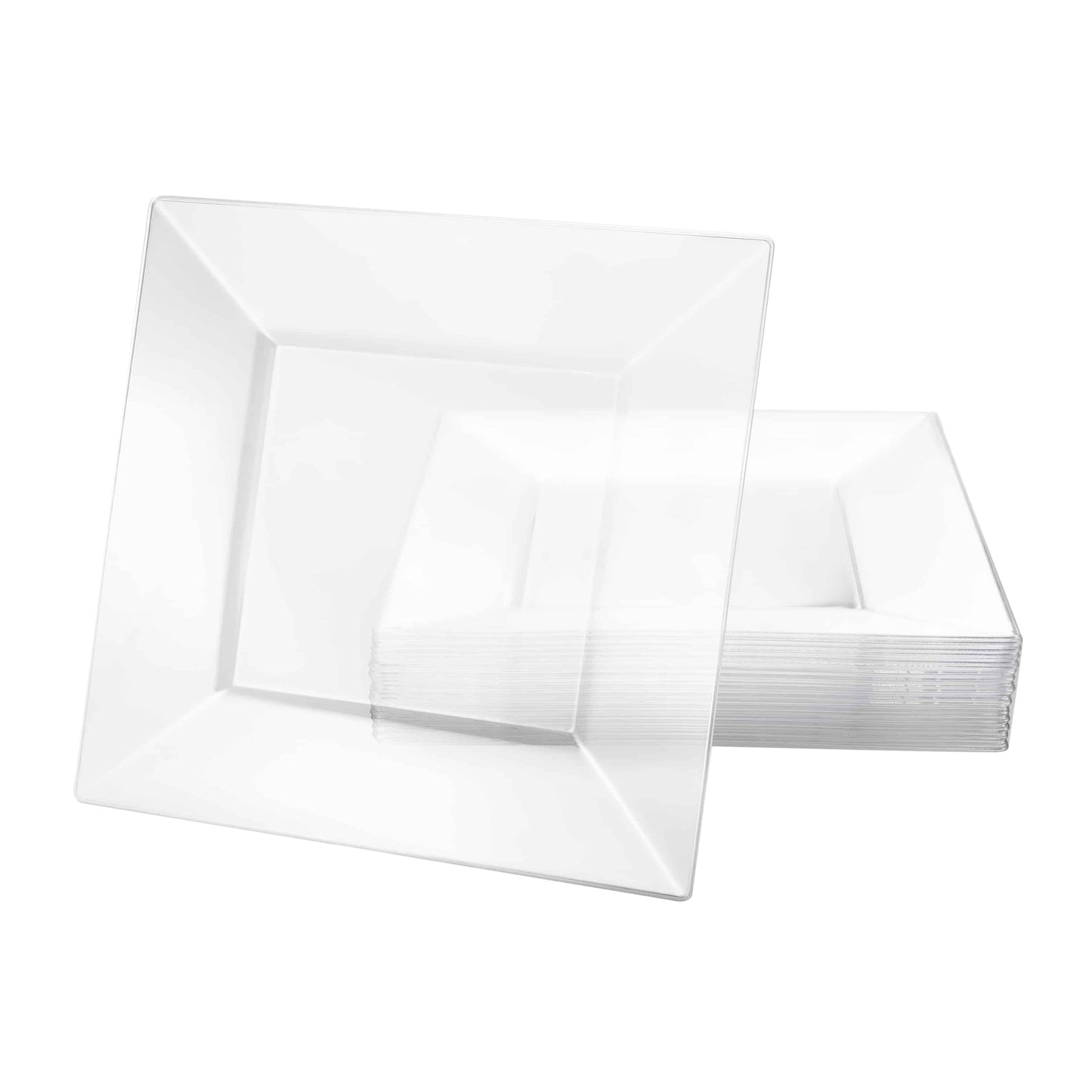 Squares Pearl Premium Plastic Square Dinnerware - King Zak