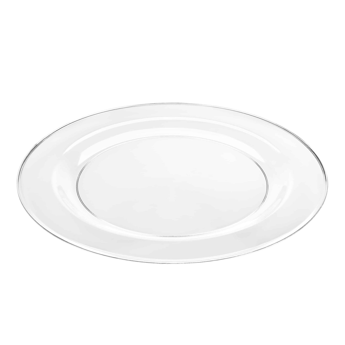 Magnificence Premium Plastic Round Dinnerware - clear plate